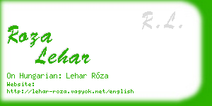 roza lehar business card